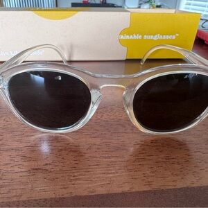 Clear Frame Black Lens Sunglasses - Unbranded